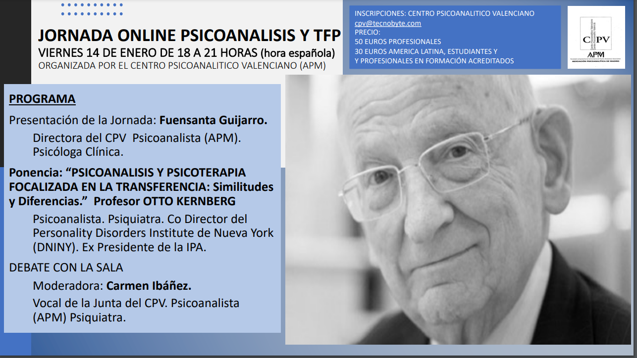 Jornada Online Psicoanálisis y TFP